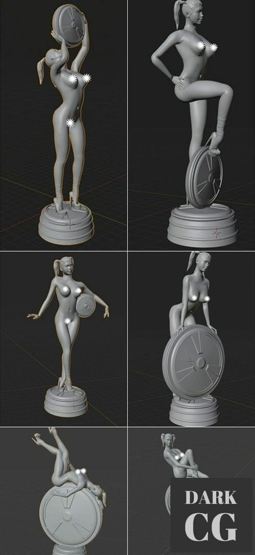 Duke Nukem Forever Casino Girl Statue 1-5 – 3D Print