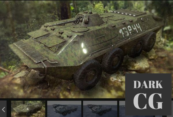 Unreal Engine Marketplace Functional 6 Versions APC Military Vehicle