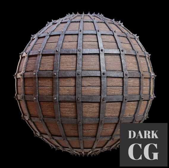 PBR texture: Wood Gate Fortified 001 4K