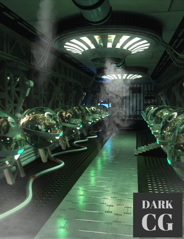 Cryo Sphere Lab Daz3D, Poser: Cryo Sphere Lab
