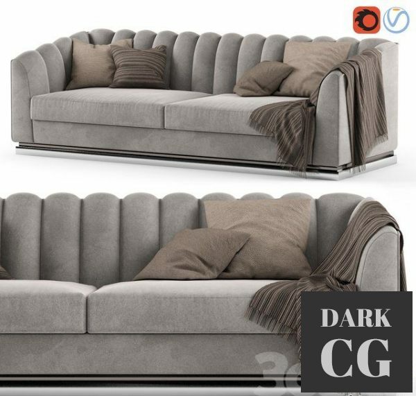3D Model Sofa Lotus Modern