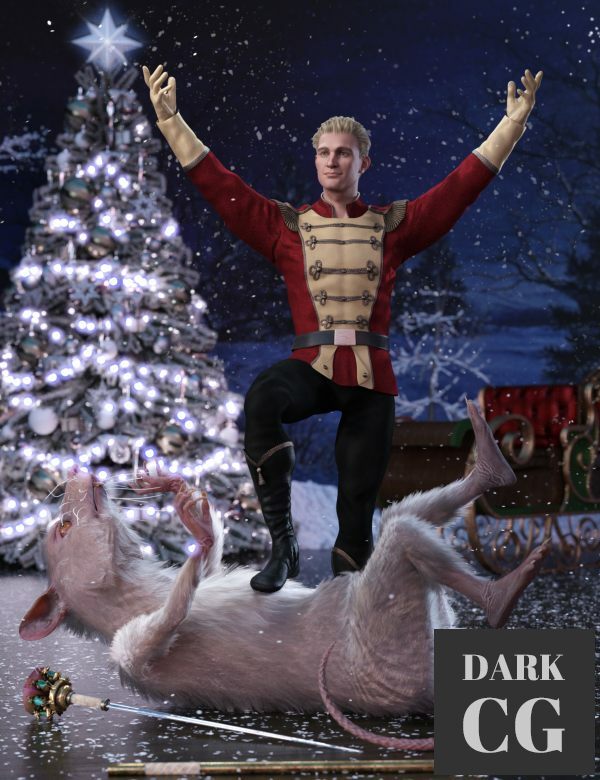 Daz3D, Poser: Holiday Ballet Outfit for Genesis 8 and 8.1 Males