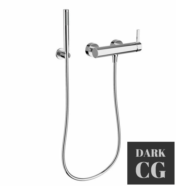 3D Model Kartell Wall Mounted Single Lever Shower Mixer by Laufen
