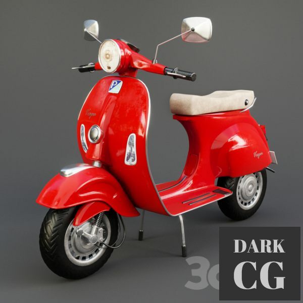 3D Model Vespa Hi Poly