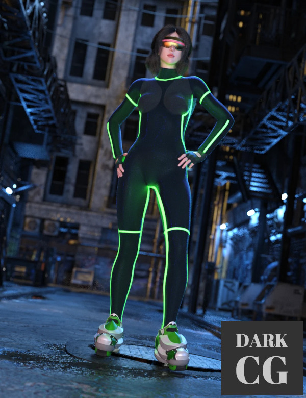Daz3D, Poser: Cyber Punk 0000 for Genesis 8 and 8.1 Female
