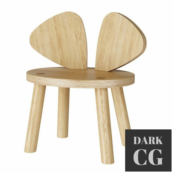 Mouse Chair Oak (2-5 Years) by Nofred