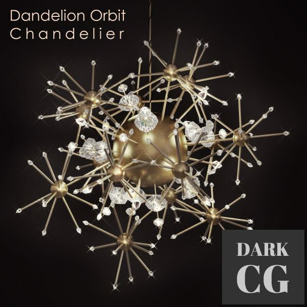 3D Model Dandelion Orbit Chandelier