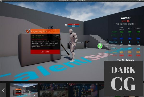Unreal Engine Marketplace – Talent (Skill) Tree Builder