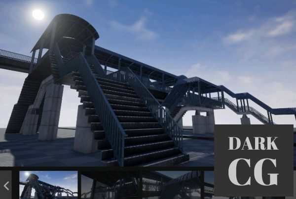 Unreal Engine Marketplace Modular Footbridge Set