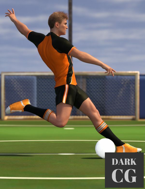 Daz3D, Poser: Soccer Poses for Genesis 8 and Genesis 8.1 Male