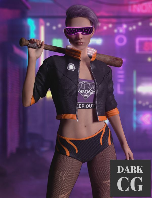Cyber Fashion Outfit Set for Genesis 8 Females Daz3D, Poser: Cyber Fashion Outfit Set for Genesis 8 Females
