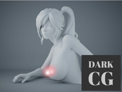 Cartoon girl kneeling – 3D Print