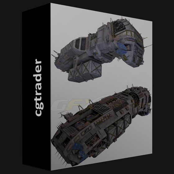 Cgtrader Morena smuggler ship Low poly 3D model