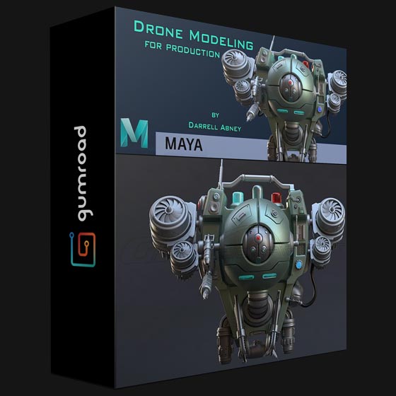 Gumroad Medical Drone 3d modeling Hard Surface Tutorial Workshop Maya Arnold By dabney