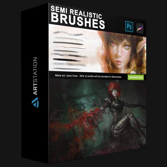 ArtStation Semi Realistic Brushes Photoshop and Procreate