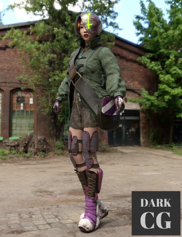 Cyber Girl Nakano Outfit and Hair for Genesis 8 Female