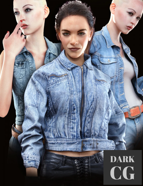 Jeans Jacket Mayhem Daz3D, Poser: Jeans Jacket Mayhem