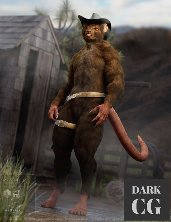 Street Rat with dForce Hair for Genesis 8 Male
