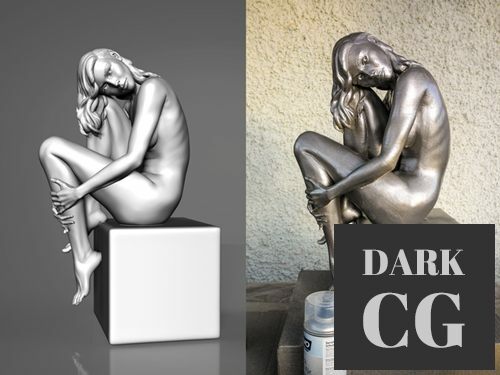 Girl on box – 3D Print
