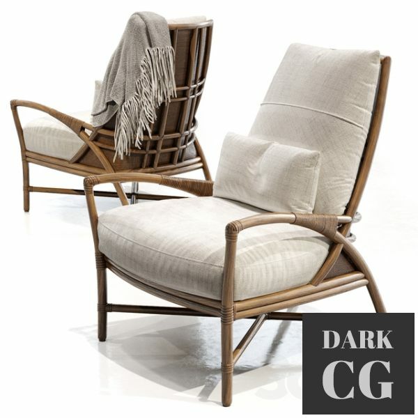 3D Model Mcguirefurniture PETAL LOUNGE CHAIR