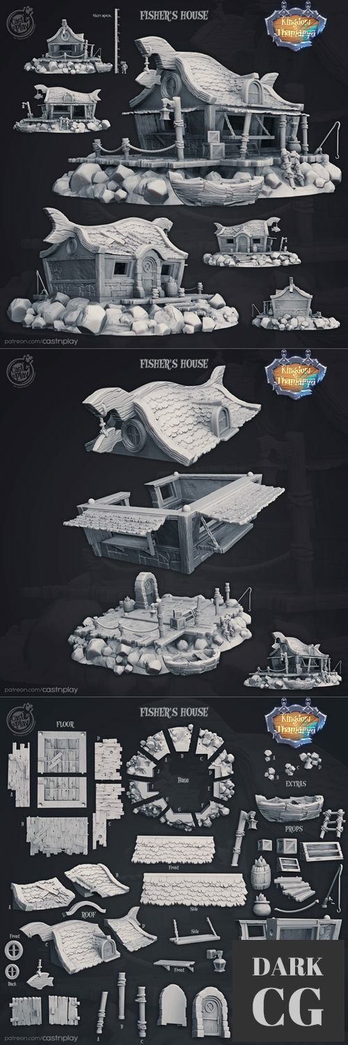 Cast n Play Kingdom of Thamarya Fisher's House – 3D Print