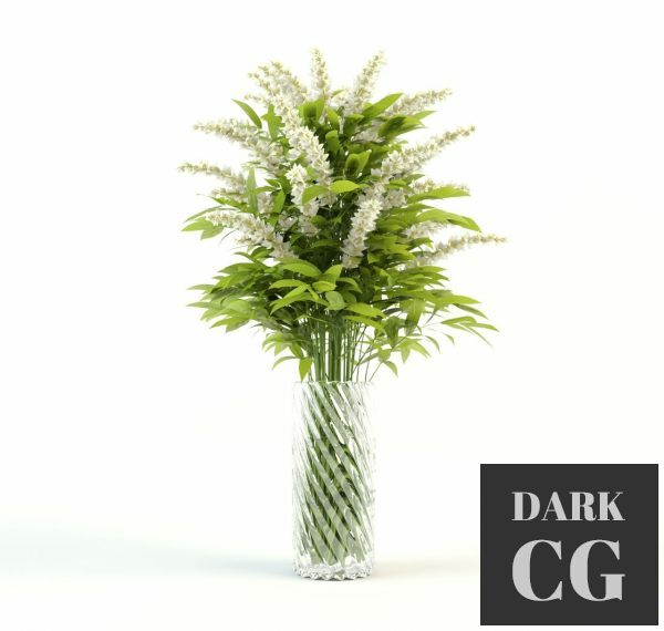 3D Model Flower in a vase