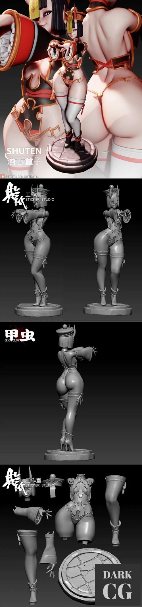 Rushzilla - Shuten Douji – 3D Print