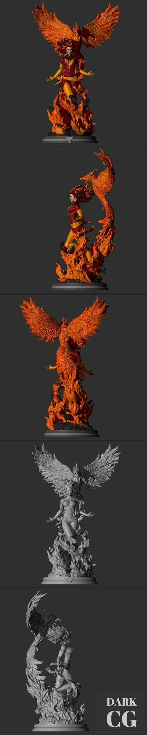 3D Model Dark Phoenix Jean Grey 3D Print
