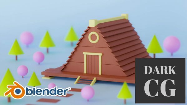 Blender 3D: Easy Cartoon Wood Home Scene
