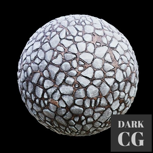 PBR texture: Stone Path 007 4K