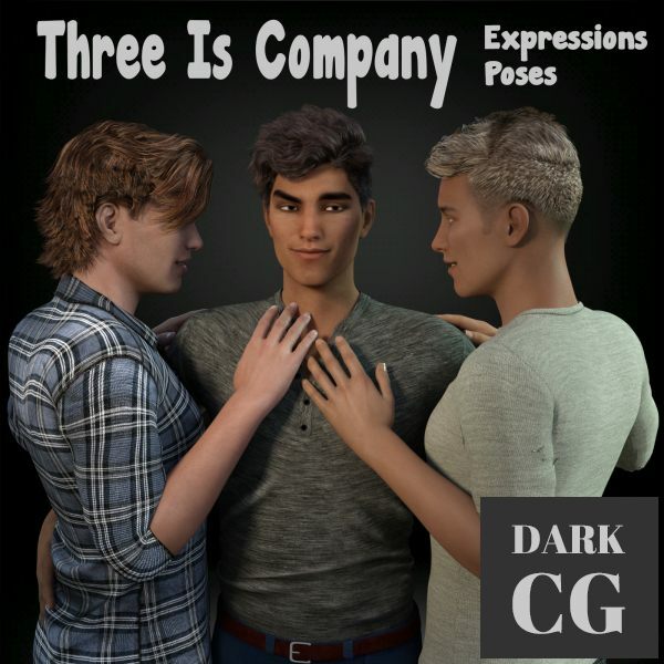 Three Is Company for G8M Daz3D, Poser: Three Is Company for G8M