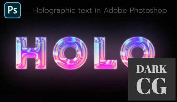 Holographic text in Adobe Photoshop