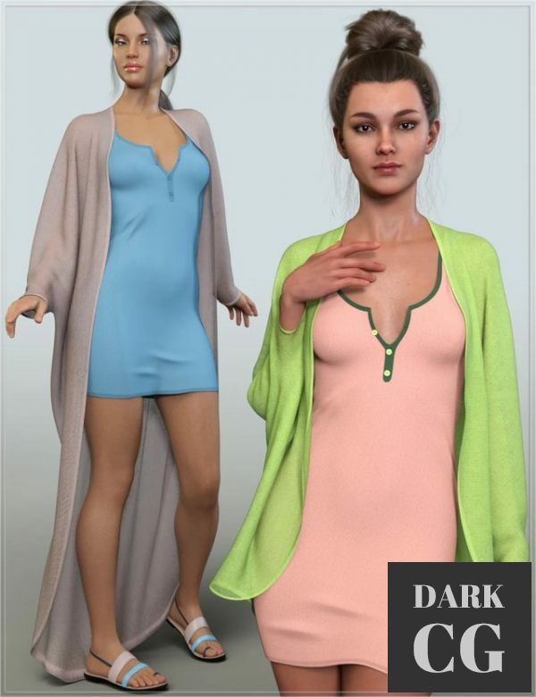 dForce Casual Summer Outfit for Genesis 8 and 8.1 Females Daz3D, Poser: dForce Casual Summer Outfit for Genesis 8 and 8.1 Females