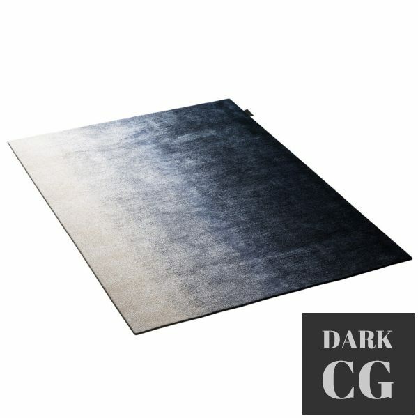 3D Model Gradient Rug Blues Carpet by Asplund