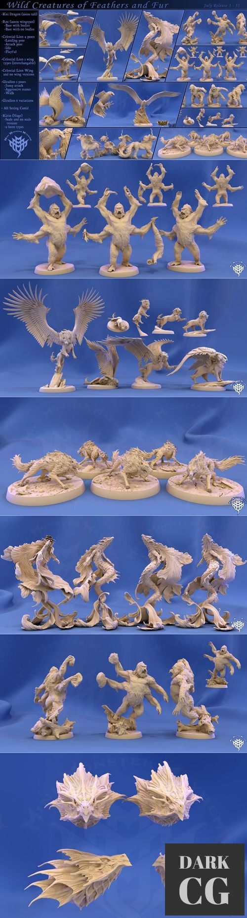 Mini Monster Mayhem - July 2020 - Full Set – 3D Print