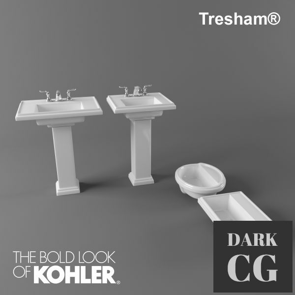 3D Model Kohler Tresham Sinks