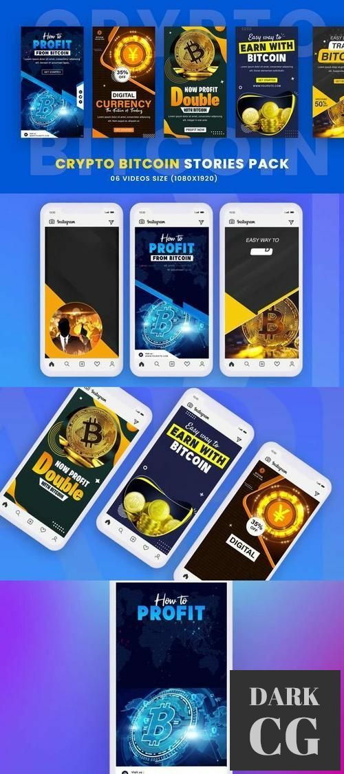 Crypto Bitcoin Stories Pack 35487571