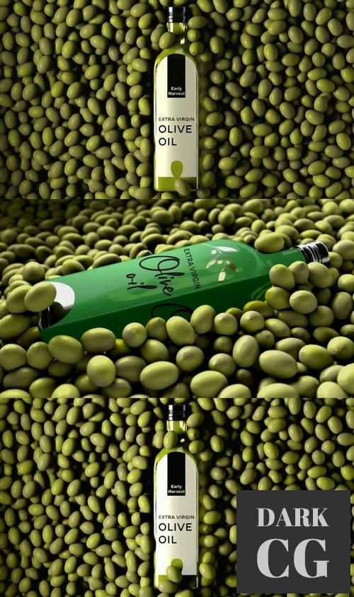 Olive Oil Bottle Label Mockup 35422496