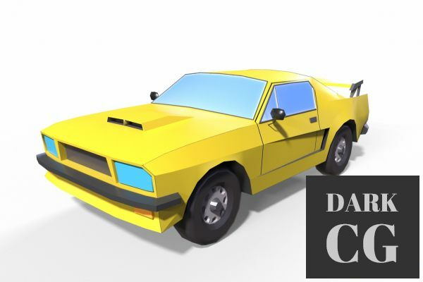 Low poly stylized car 2