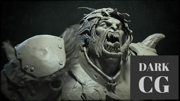 Stylized Orc Bust by Jianyi Han