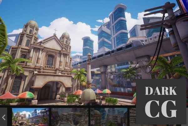 Unreal Engine Marketplace Stylized City Environment Manila
