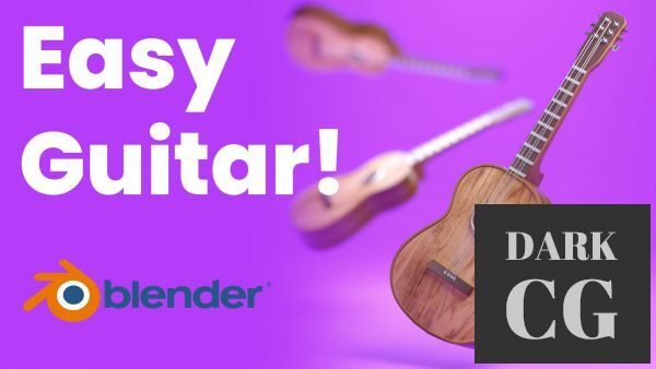 Blender 3D Easy Guitar Scene