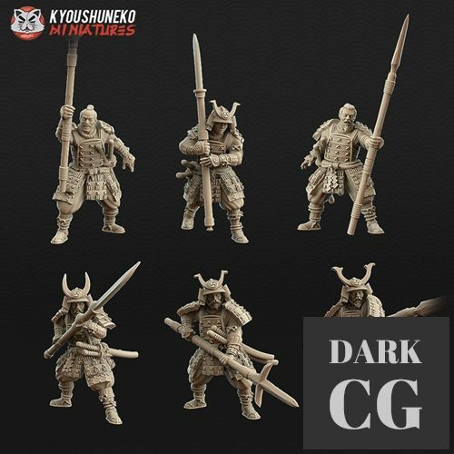 Japanese Samurai Spearmen – 3D Print