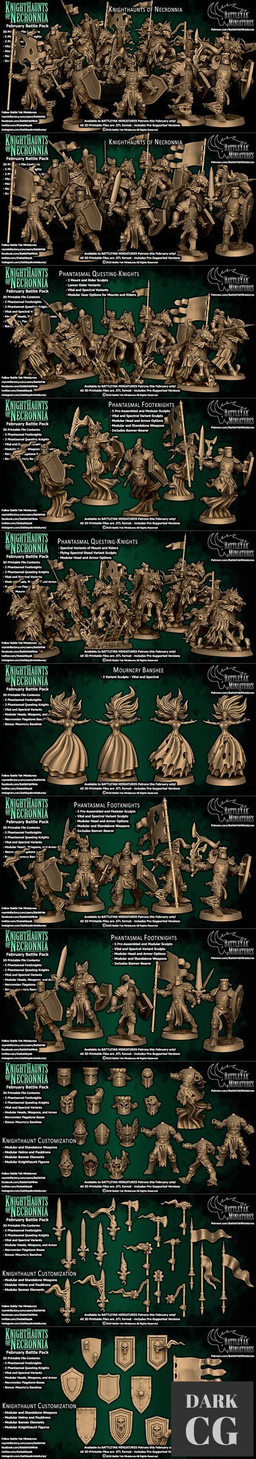 Knighthaunts of Necronnia - Battle Yak Miniatures – 3D Print