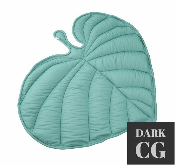 3D Model Leaf Play Mat Mint Green by Nofred