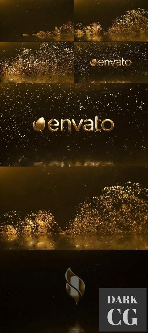 Golden Glitter Particles Logo Reveal 34333980
