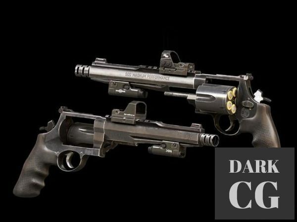 3D Model 500 Magnum Custom Revolver