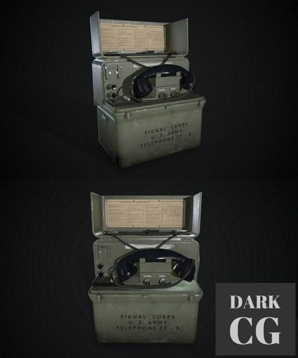 3D Model TP 9 US ARMY Military Telephone