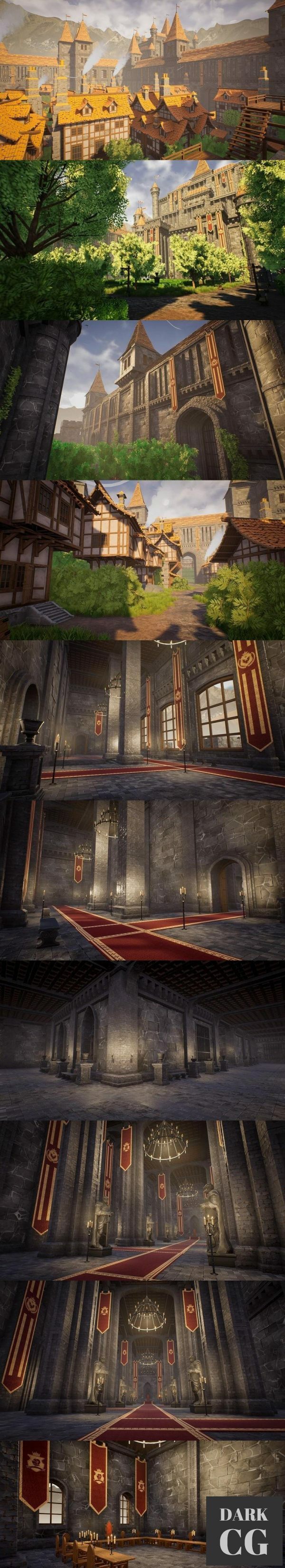 Unreal Engine Marketplace – Modular Medieval Castle – Town – Castle – Medieval Castle – Medieval Town