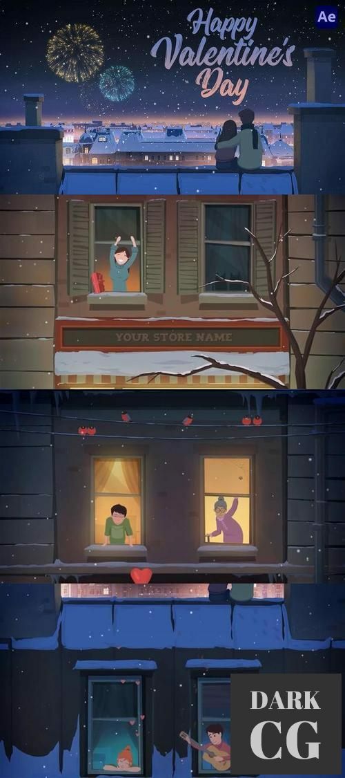 Happy Valentine's Day Card Animation [After Effects] 35608209